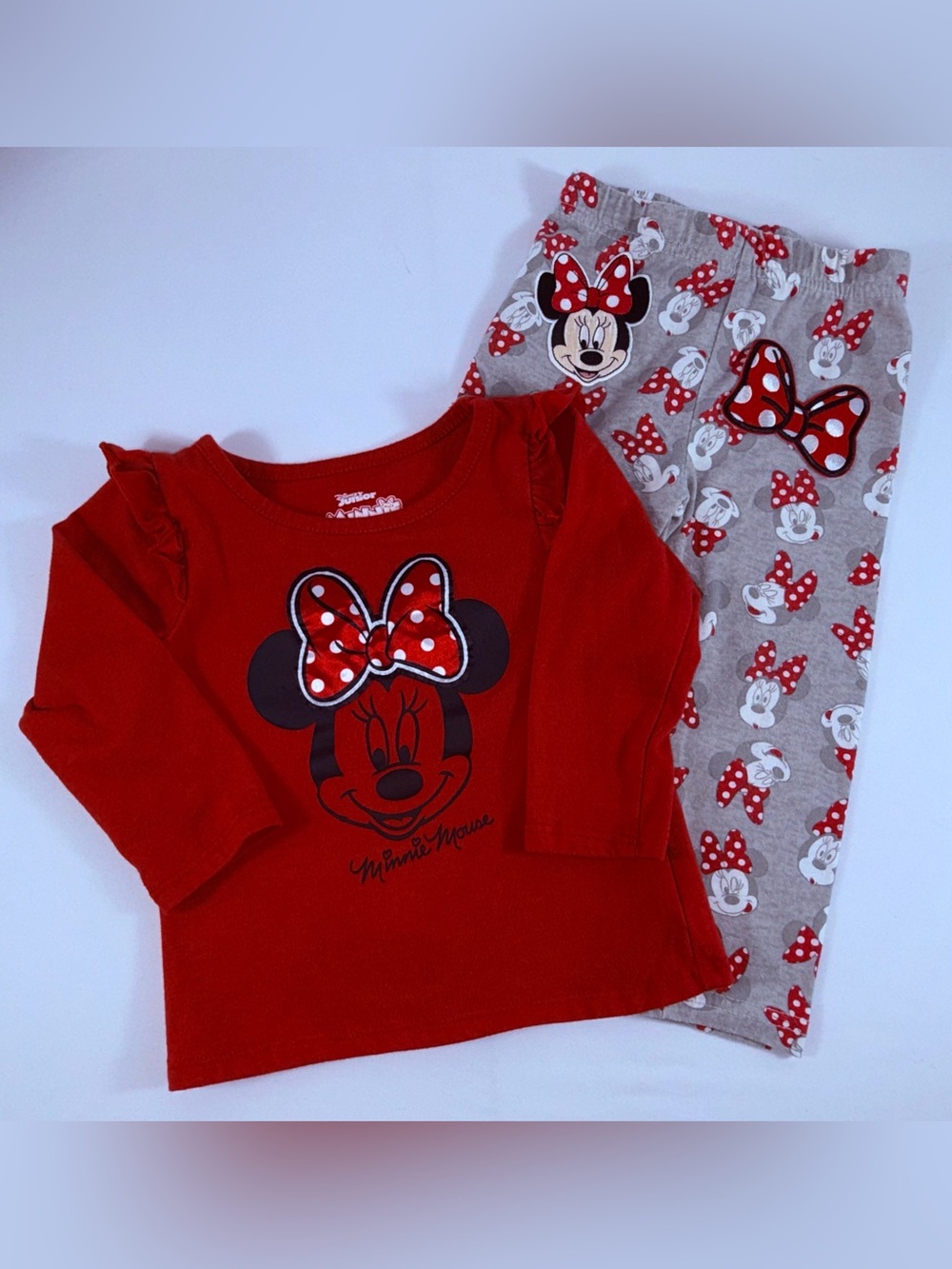 Disney Junior 12M Minnie Mouse 2-Piece Long Sleeve Tee & Leggings Set